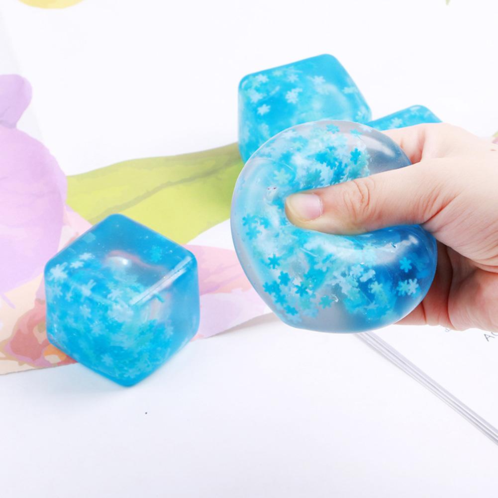 Ice Cube Squeeze Toy Creative Mini Anxiety Relief Toy Versatile Soft Squeeze Stretch Toy for Adults Stress Relief