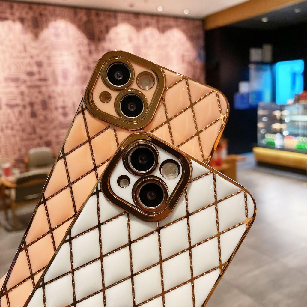 For iPhone 14 Case Scratch-resistant TPU Electroplated Smart Phone Cover