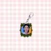 7pcs BTS Retro Photo Frame Style Keychain, Member Portrait Backpack Charm, Celebrity Merchandise Support Ornament