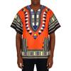 Traditionelles Dashiki-Hemd für Herren Afrikanischer Print Kurzarm Lockerer Schnitt Lässiges Tunika-Oberteil für den täglichen Gebrauch