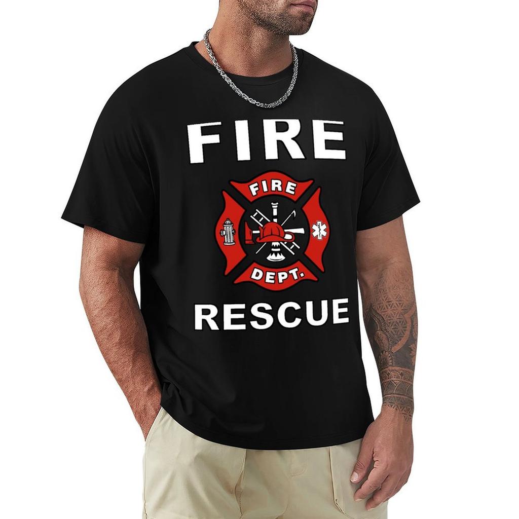 Fire Rescue Fireunisex Fire Fighter Departunisext First Responder Tshirt Casual Daily Wear Short Sleeve Top