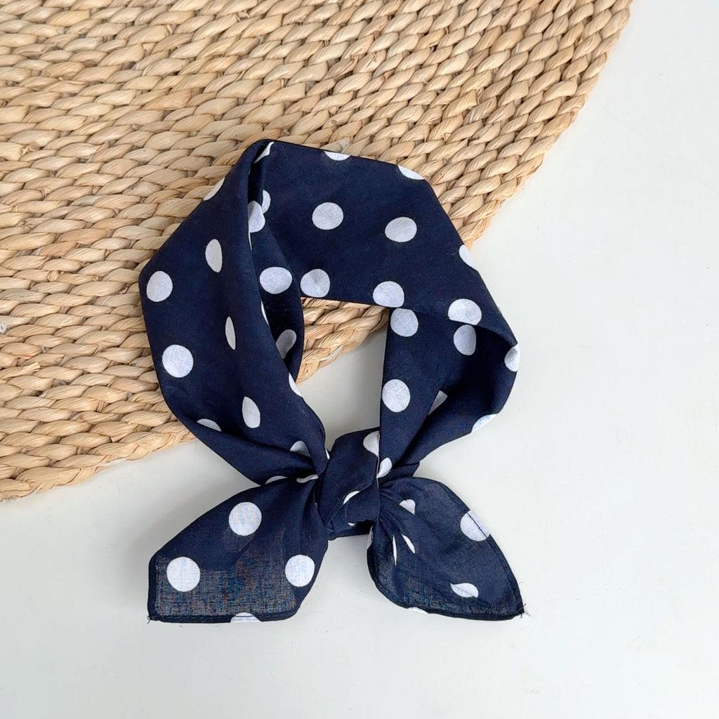 Quadratisches Tuch aus reiner Baumwolle Imitation Blaudruck Baumwoll-Taschentuch Kleines Seidentuch Retro Ethno Stil Schal Sommer Atmungsaktives Halstuch