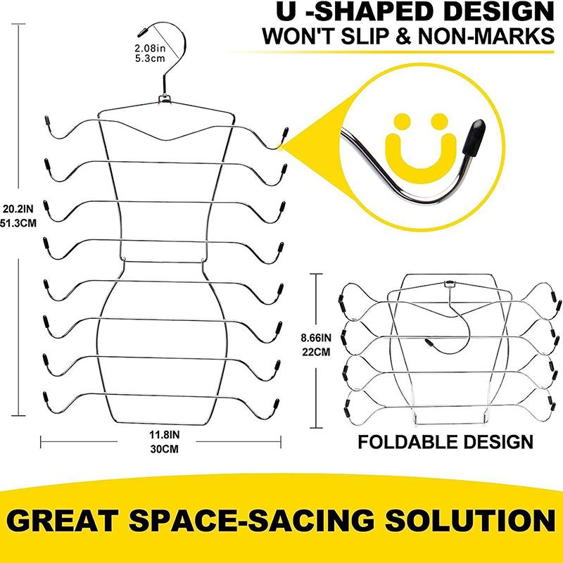 

Бытовая нержавеющая сталь многослойная вешалка для нижнего белья бюстгальтеры майки вешалка многофункциональная экономия места для хранения