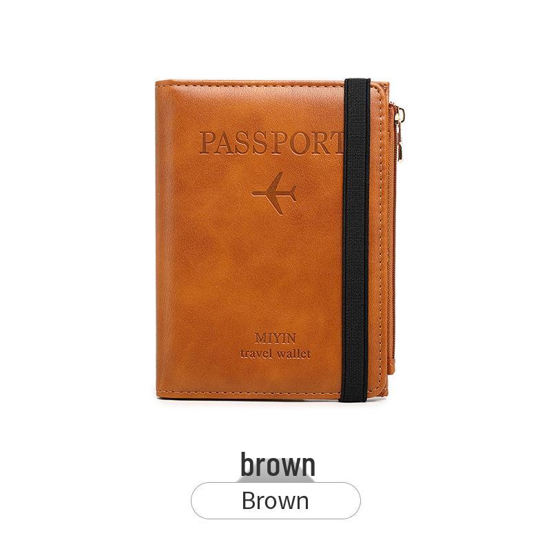 2024 Damen RFID Diebstahlsichere Reisepass-Tasche - Multifunktional, Schlicht, Einfarbig Reisehalter