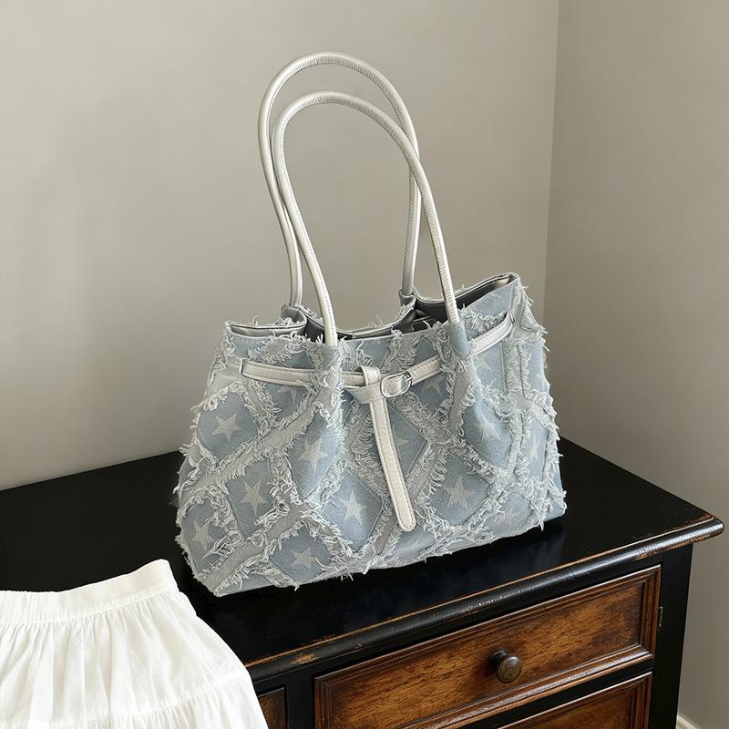 Leisure Fashion Large Capacity Underarm Bag, Denim Bag, Cute Single-shoulder Crossbody Bag