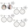 2Bags DIY Flower Brooch Making Kits, Including Glass Cabochons, Plastic Imitation Pearl Brooch and Alloy Finding, Platinum, 41.5x32.5x4mm