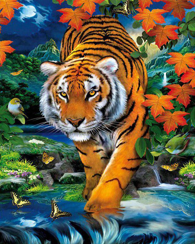 

Набор для алмазной живописи животное 5D DIY Алмазная вышивка Белый тигр картинки из стразов мозаика распродажа набор для рукоделия Full Round 20X30CM красный