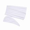 Damen Soft Spa Bad Body Wrap Set Handtuch Bademantel mit schnell trocknender Haartrocknungskappe Weiß