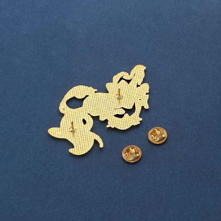 Sturdy Zinc Alloy Foxes Pin Featuring Starry Detailing Secure Clasp Foxes Brooch Ideal For Casual Or Formal Occasions