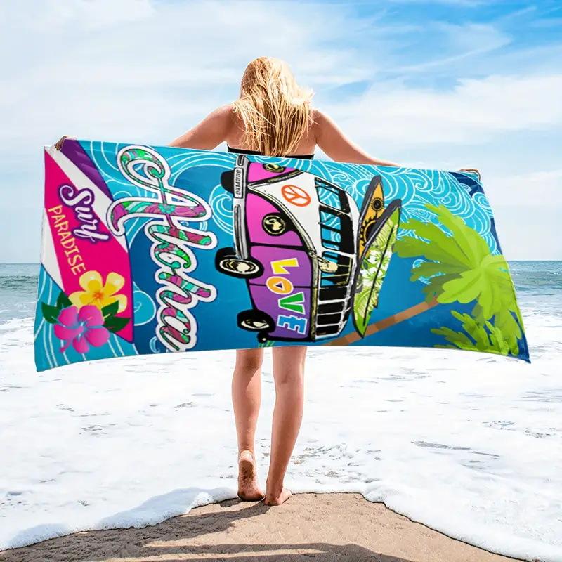 Beach Towel Quick-Drying Absorbent Beach Towel Microfiber Digital Printing Bath Towel Adult Plus