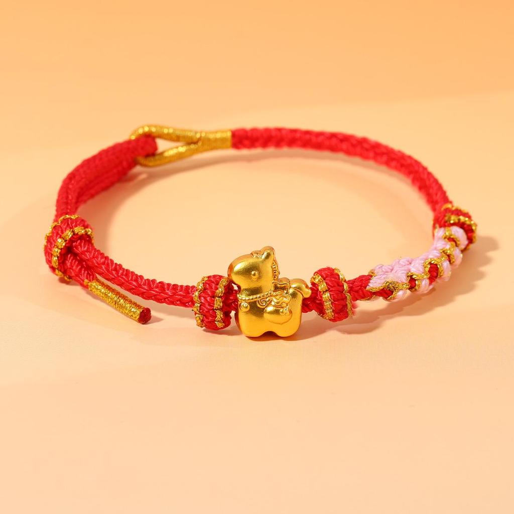 Year of the Horse Zodiac Bracelet - Red String Handmade Couples Charm for Men and Women, New Year Gift Jewelry