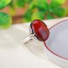 Adjustable Vintage Blood Amber Resin Ring With Wheat Motif Minimalist Boho Statement Jewelry Women Men