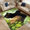 1PC Black cat on a branch Print Carpet Rug for Living Room Bedroom Sofa Doormat Home Decor Non-slip Floor Mat