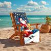 1Pc Santa Claus Ornaments Beach Towel, Quick Dry, Multi-Use for Beach Pool Gym Yoga Home Travel, Christmas, Halloween, Xmas Gift S287