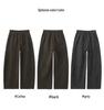Women's Autumn/Winter 2025 Woolen Flannel Fleece-Lined Pants - Petite, Lazy, Thickened, Wide-Leg, Curved Leg Design.
