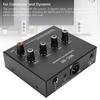 Microphone Home Audio Power Amplifier with 3 60dB Gain and 48V Phantom Small Stereo Audio Preamp for Dynamic and Condenser Microphones Sound