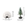 Small Igloo Model The Office Decor Simulated House Ornament Photo Christmas Tree for Bedroom Plastic Farm Figurines