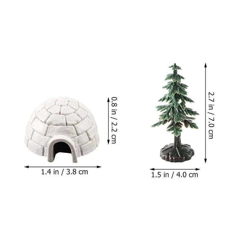 Small Igloo Model The Office Decor Simulated House Ornament Photo Christmas Tree for Bedroom Plastic Farm Figurines
