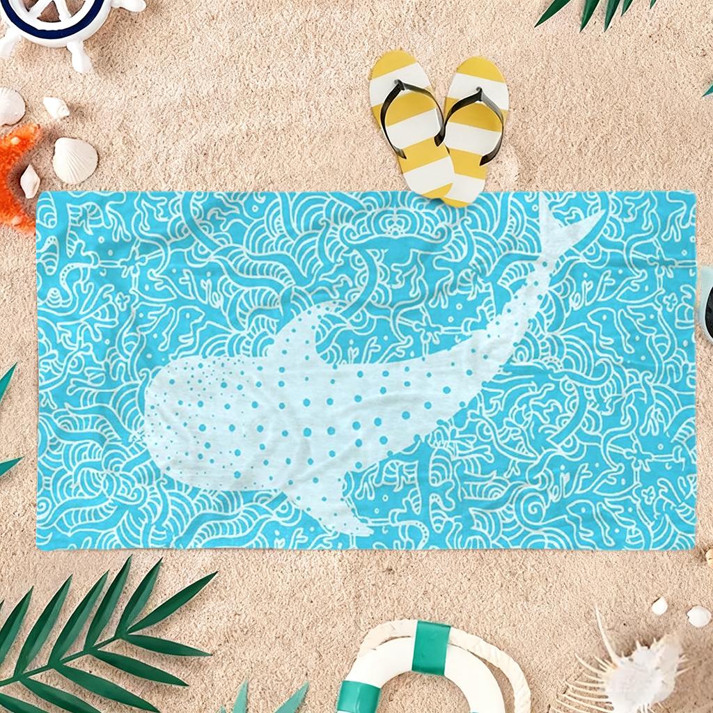 Wal-Elemente Strandtuch Schnelltrocknend Super Saugfähig Geeignet für Schwimmen Strandurlaub Pool Fitnessstudio Sommergeschenk für Freunde