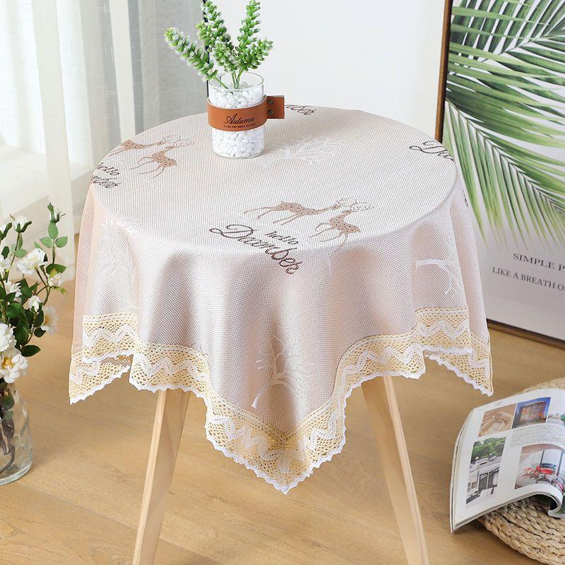 Household Minimalist Dining Table Cloth Countryside Style Small Round Table Cover Rectangular Floral Lace Universal Tablecloth