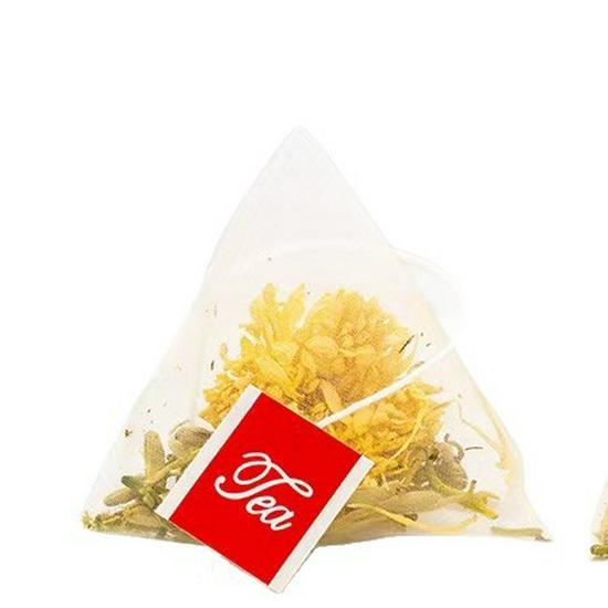Honeysuckle, Chrysanthemum & Jasmine Tea Trio – Individual Triangle Bags for Autumn & Winter Health