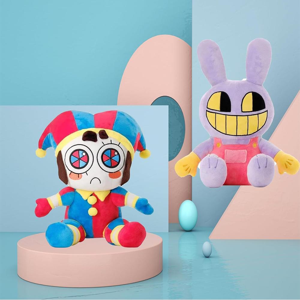 2pcs Digital Circus Plush Cute the Clown and the Rabbit Animal Doll for Kids