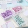 Macaron Color Paper Clip Set: Large & Small Cute Candy Toned Metal Clips