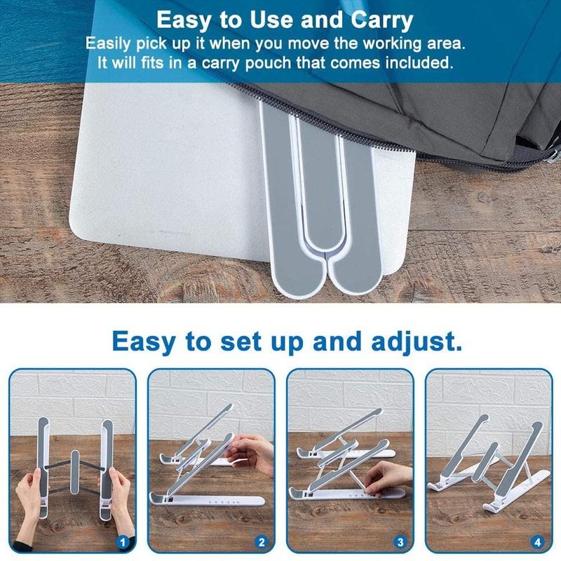 Laptop Stand Non-slip Desktop Laptop Holder Adjustable Foldable Notebook Stand for Notebook Macbook Pro Air IPad Pro DELL HP
