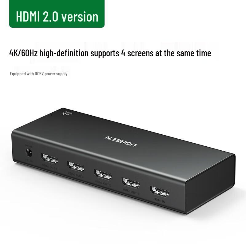 

UGREEN HDMI 2.0 4K@60Hz 1-in-4 Out Splitter