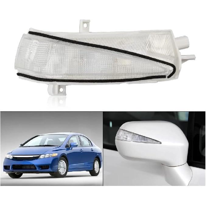 Rear View LED Side Mirror Turn Signal Passenger Side, Car Rearview Mirror Side Marker Light, Compatible with Honda Civic Hybrid 2006-2011 8th