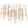 Day and Night - Day and Night High Table and 5-Piece Bar Stools White
