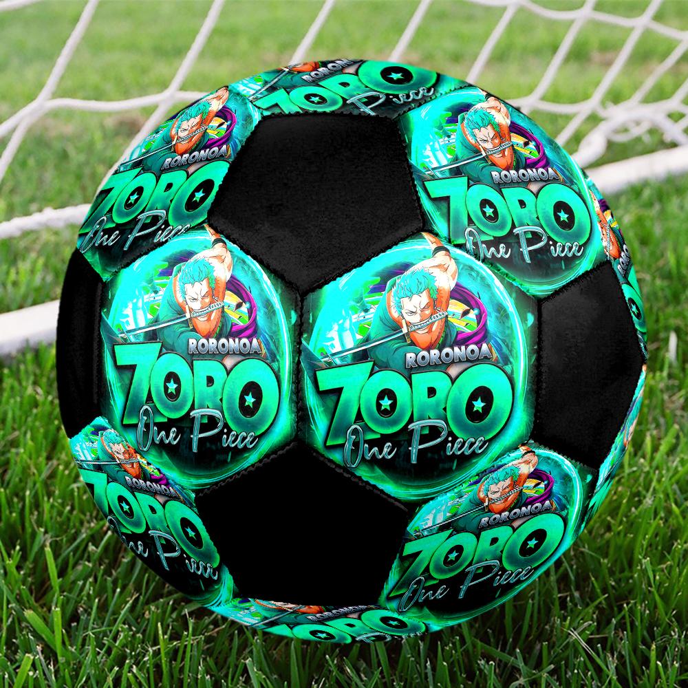 1pc Roronoa Zoro One Piece Football Soccer Ball Size 5 Indoor Soccer Ball Fashion Colorful  Backyard Game -Great For Sports Fans Gift HE29