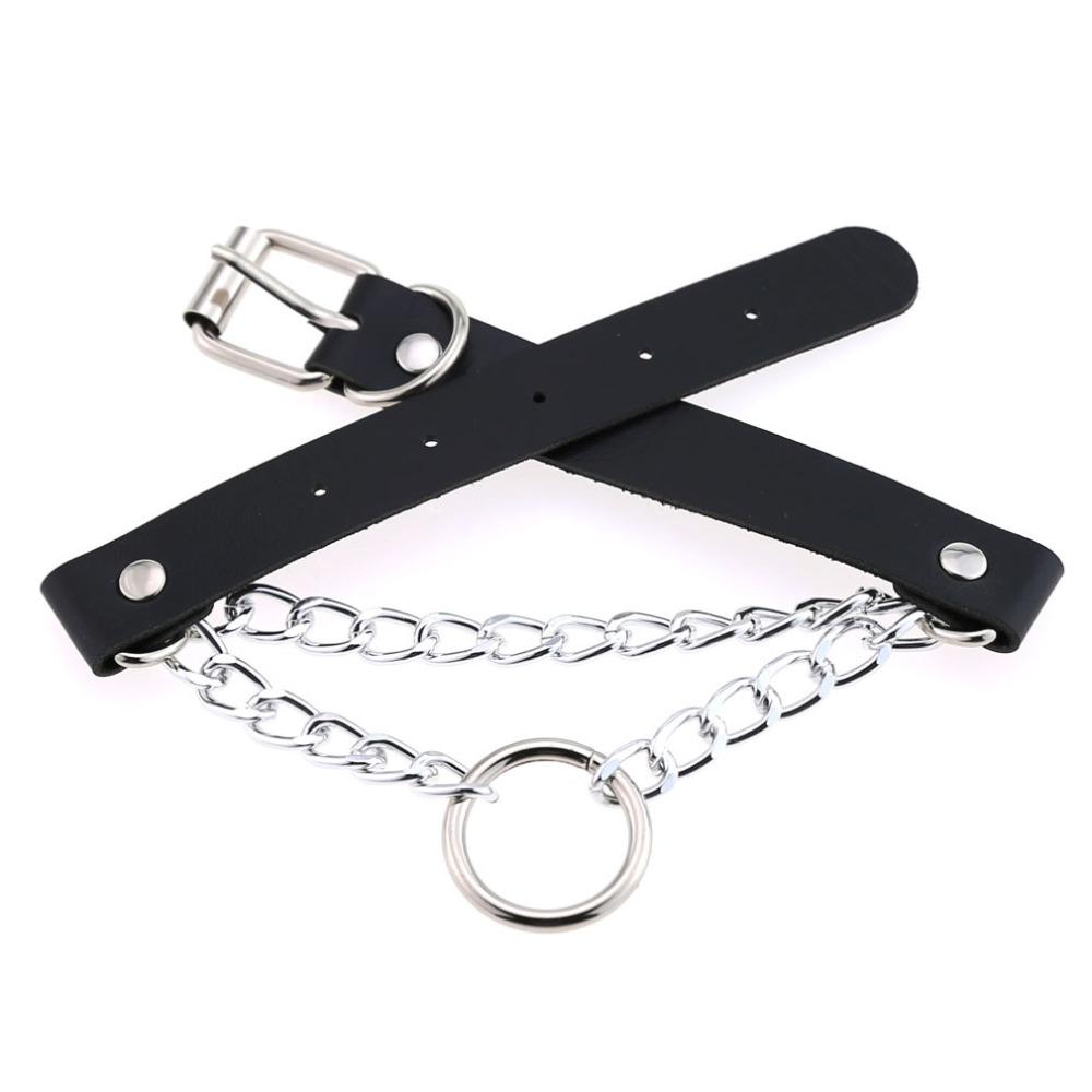 Punk choker collar for women necklace Goth Silver color chain leather choker  collar women chocker girls emo Gothic jewelry