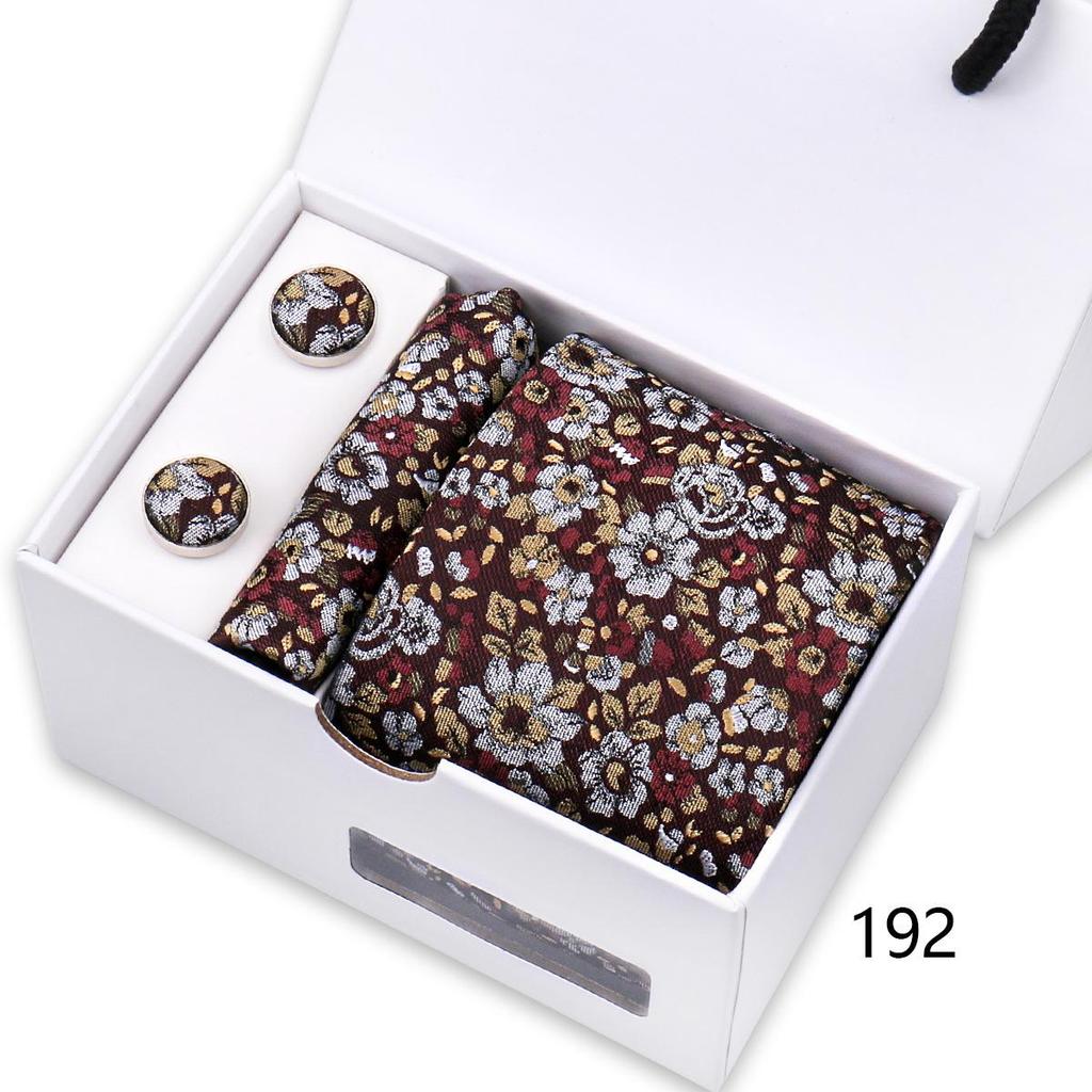 Men's High-End Polyester Tie & Pocket Square Set for Weddings and Formal Wear