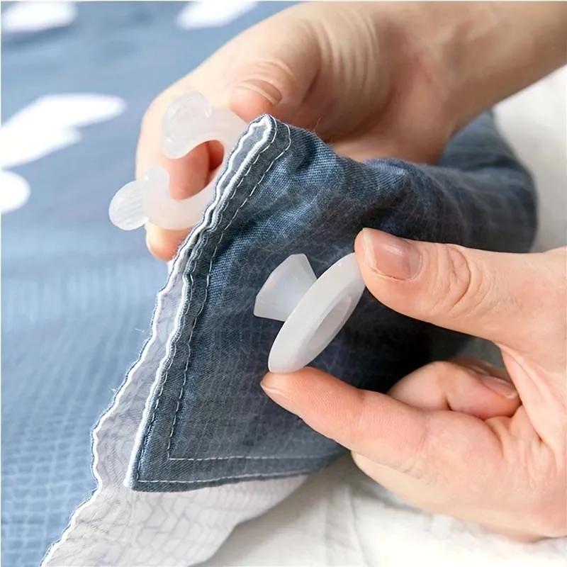 8pairs Bed Sheet Duvet Cover Fastener Clip Anti-Slip Blanket Buckles Quilt Holder Fixator Grippers