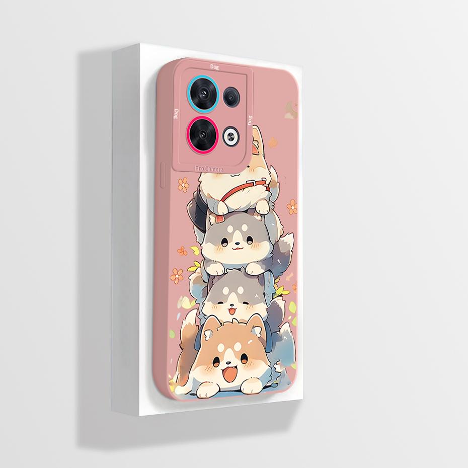 For Oppo Reno8 Phone Case CPH2359 Aesthetic Cartoon Astronaut Soft Liquid Silicone Funda For Oppo Reno 8 Pro Plus 5G Back Cover