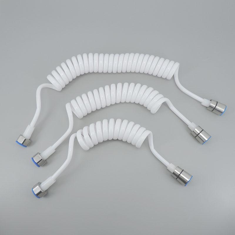 Pommeau de douche à ressort flexible blanc 304 de 1,5/3/2 m, tuyau souple en plastique, eau, WC, bidet, pulvérisateur, ligne téléphonique, salle de bains