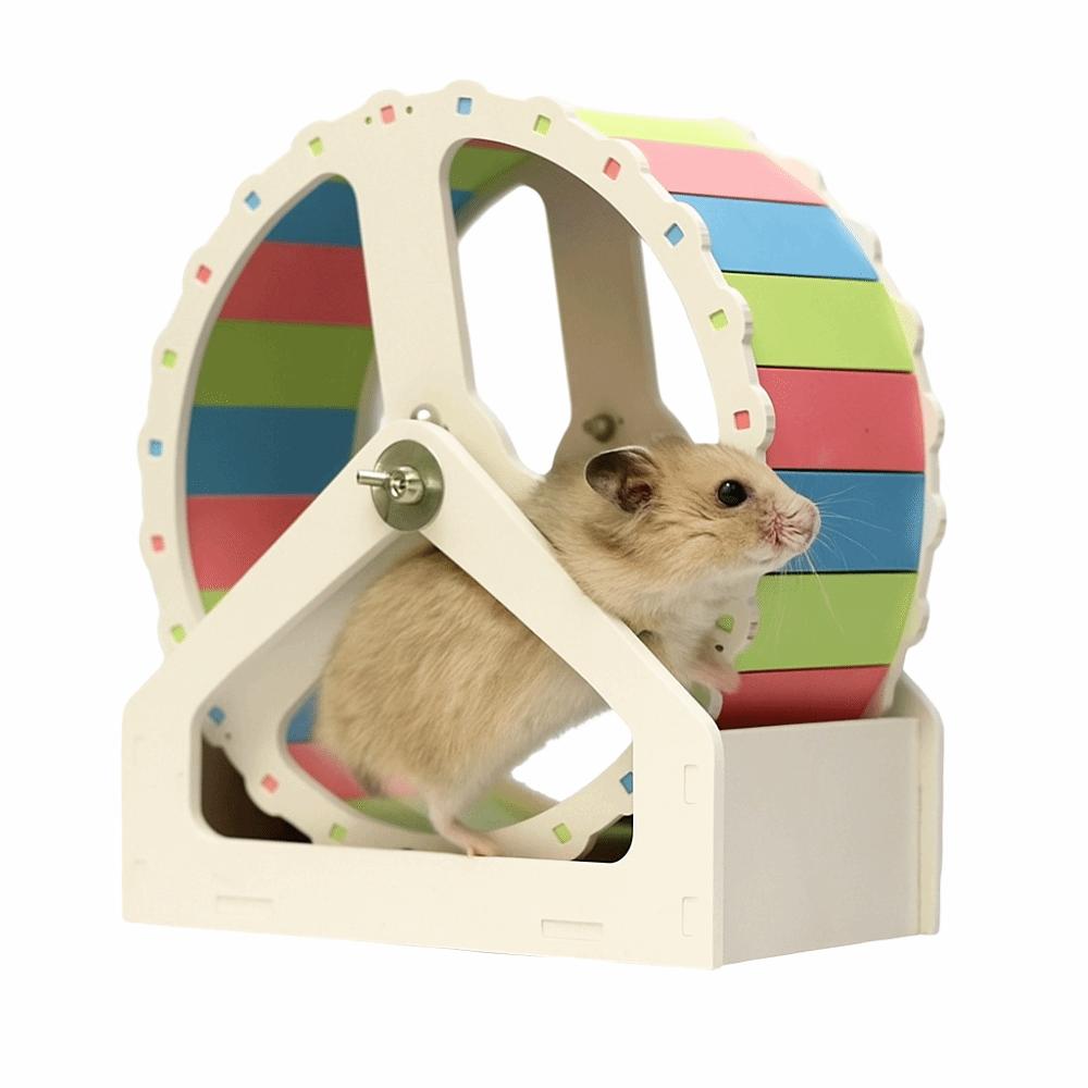 Kunststoff Hamster Laufrad Leise Stabile Basis Haustier Hamster Halterung Bunt 21cm Nagetier Laufrad für Kleintiere