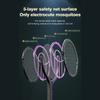 USB Rechargeable Electric Mosquito Swatter Foldable & Retractable Design with Auto LED Attractant Home Outdoor Bug Zapper