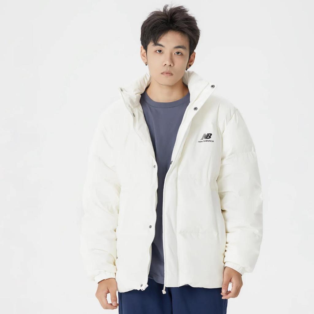 New Balance Down Jackets Men's White Stand Collar Thickened Other (Unisex) Down Jackets AMJ24359 CIC