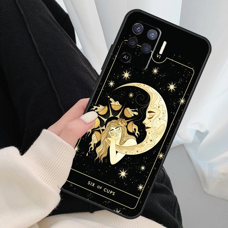 Witches moon Tarot Mystery totem Case For Oppo A18 A38 A58 A78 A98 A80 A60 A40 A96 A76 A16 A94 A74 A54 A15 A17 A57 A77 A5 Pro