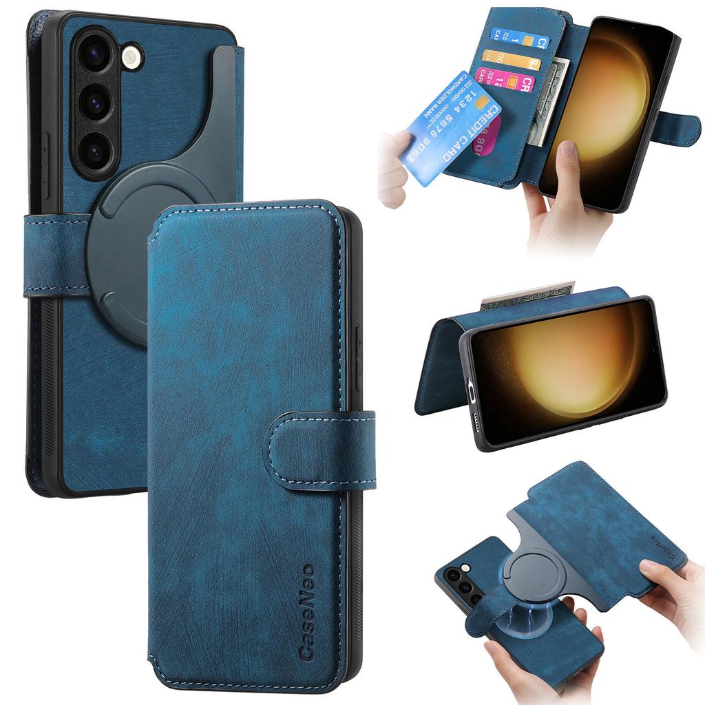 For Samsung Galaxy S23+ Magnetic Case CASENEO Detachable Leather Phone Wallet Cover
