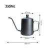 FUN COFFEE Coffee Kettle, 350ml, Stovetop Coffee Pot, Drip Kettle, Narrow Spout, with Lid, Stainless Steel, Camping, Black (co-0012-3)