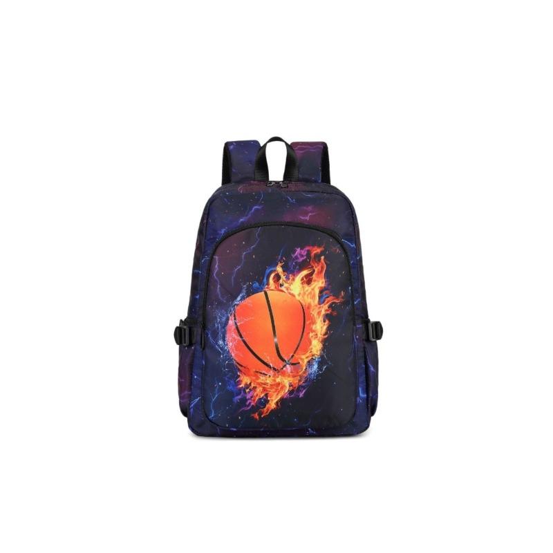 Spot Shark Full Print Backpack for Primary and Secondary School Students, Children, Reducing Burden, Lightweight, Large Capacity Backpack