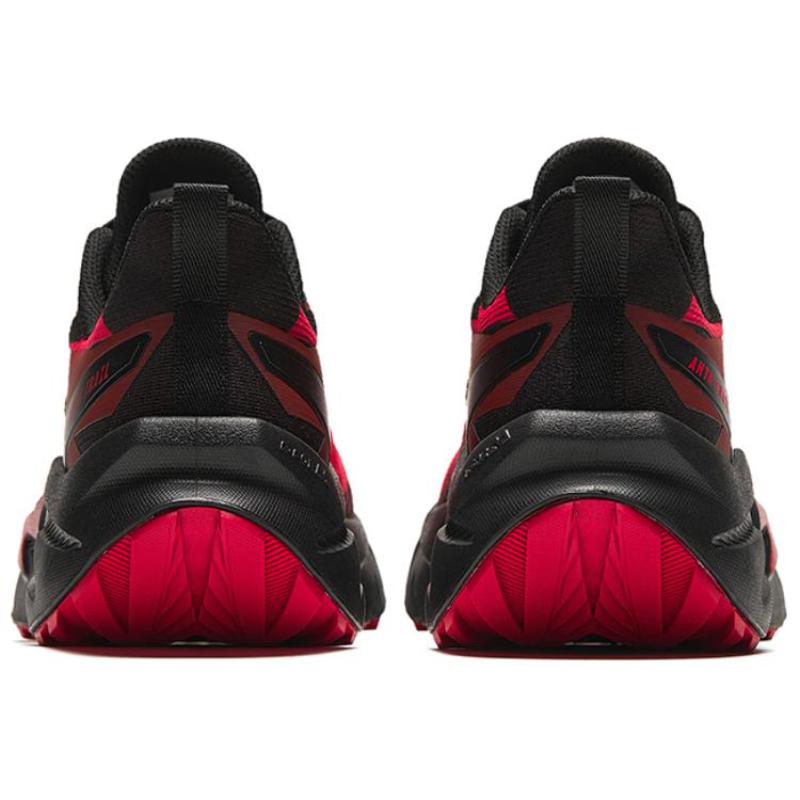 Anta Sky Realm Cushioning Wear-Resistant Low-Top Running Shoes Men's Black Red Sneakers 112415536-4