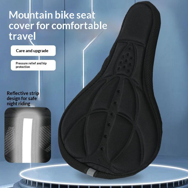 Bicycle Saddles Cover 3D Padded Wide Gel Foam Cushion For Mountain Exercise Road Bikes Soft Comfortable Seat Upgrade