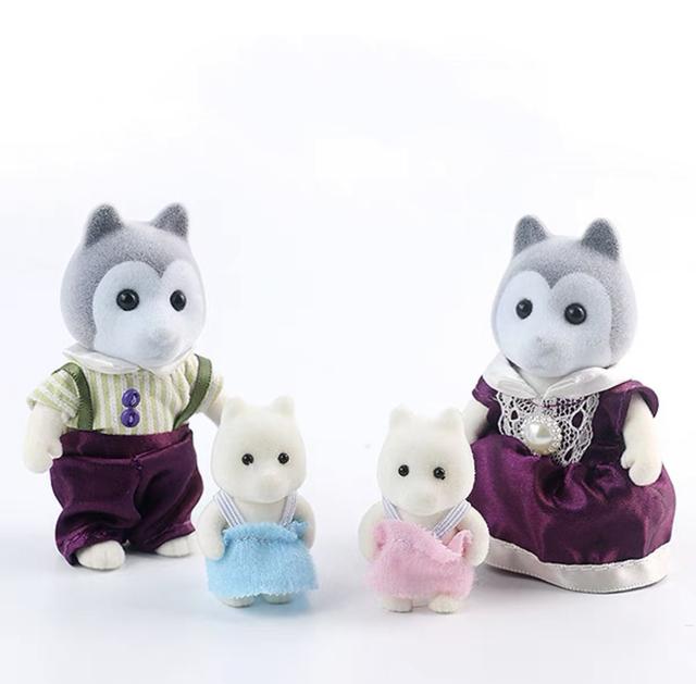 Non-Toxic Simulation Forest Rabbit Family Diy Playset Mini Rabbit Bear Figure Toy Dolls Kids Gifts