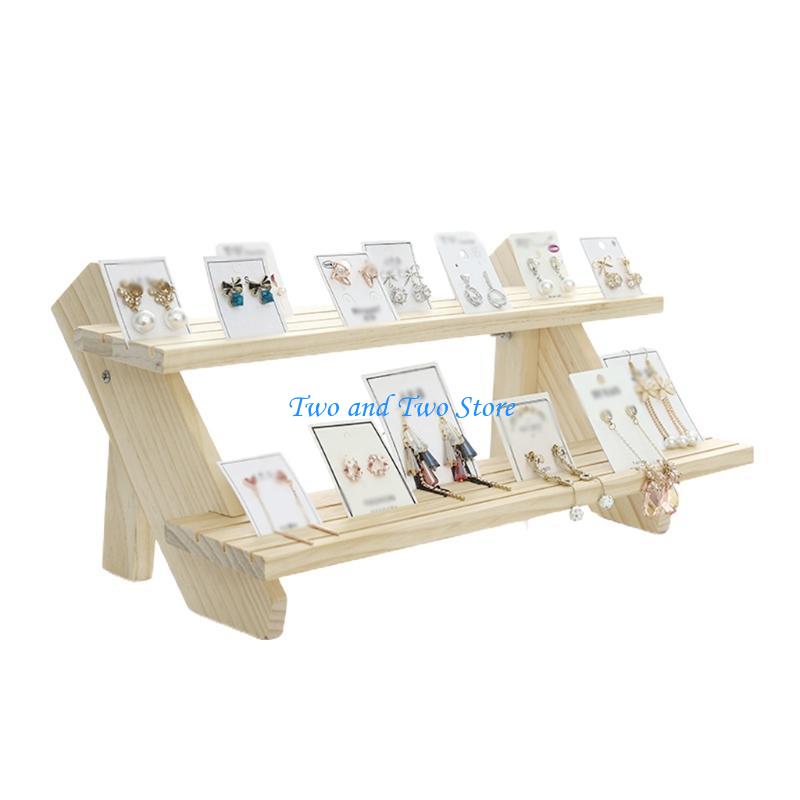 HX6F Retail Display Riser Earring & Ring Holder Stand 2/3/4-Tier Soild Color