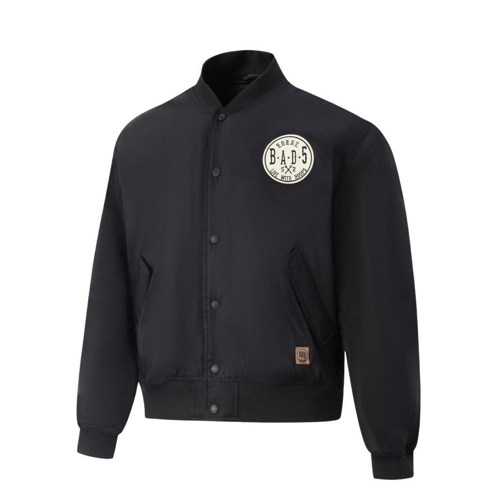 Li Ning Bad5 3D Baseball Collar Logo Embroidered Letter Jacket Men Jackets AJMW007-3