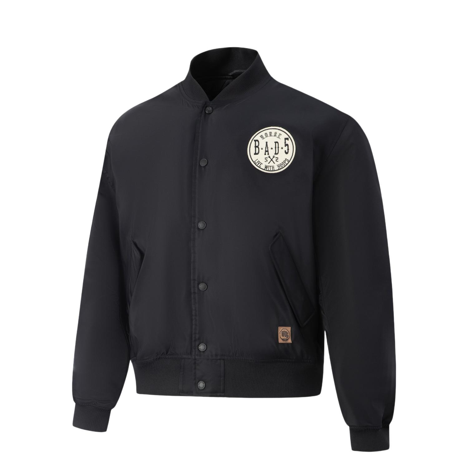 Li-Ning Men s BADFIVE Basketball Loose Fit Bomber Jacket Black AJMW007-3 S